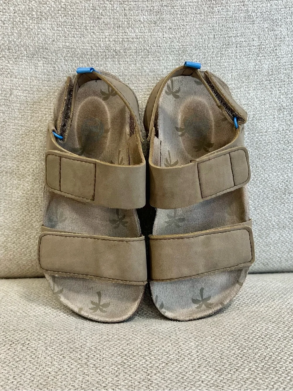 Wonder Nation Size 11 Toddler Brown Double Strap Sandals EUC